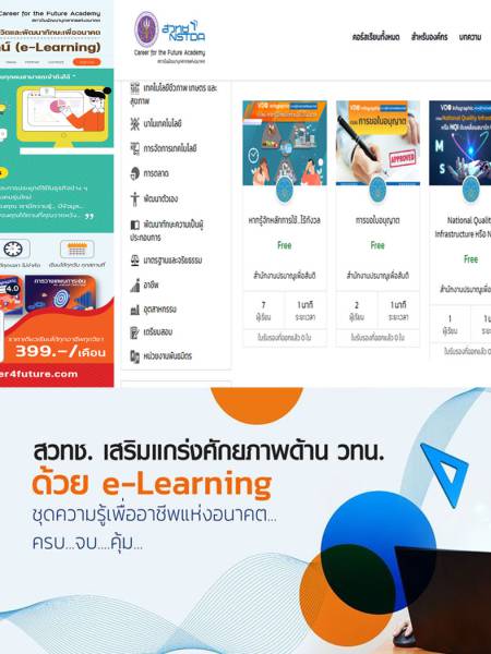 e-learning NSTDA หลักสูตรฝึกอบรมตามสายงานอาชีพและกลุ่มอุตสาหกรรมโดย สวทช.