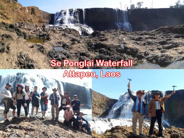 Nares ลาว จัมปาสัก ห้องเรียนธรณีวิทยากลางแจ้งที่ภูเพียงบ่อละเวน ลาวใต้ (2) : น้ำตกปล้องไม้ไร่