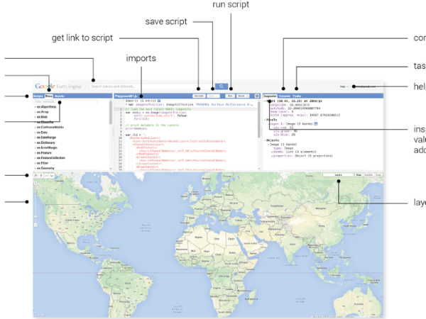 gee โปรแกรม Earth Engine Code Editor