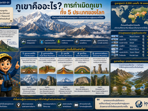 Mountain101-01 ภูเขาคืออะไร? การกำเนิดภูเขาทั้ง 5 ประเภทของโลก