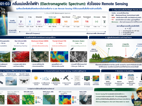 rs101-03 คลื่นแม่เหล็กไฟฟ้า (Electromagnetic Spectrum) หัวใจของ Remote Sensing