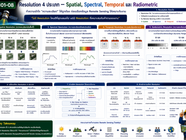rs101-09 Multispectral, Hyperspectral และ Panchromatic: ภาพดาวเทียมแต่ละแบบต่างกันอย่างไร 