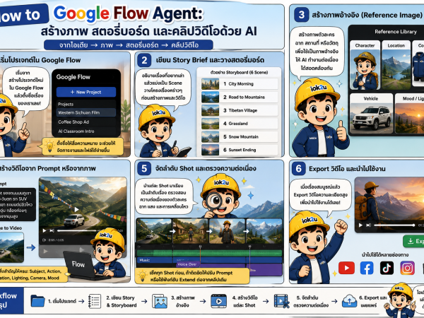 howto Google Flow Agent: สร้างภาพ สตอรี่บอร์ด และคลิปวิดีโอด้วย AI