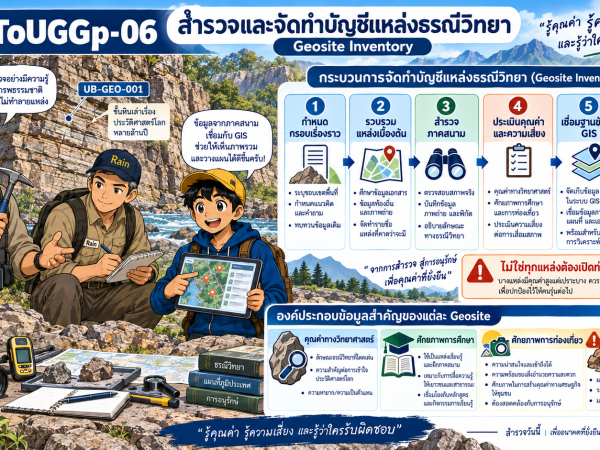 HowTo UGGp-06 สำรวจและจัดทำบัญชีแหล่งธรณีวิทยา (Geosite Inventory) ให้เป็นระบบ